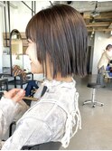 【December】秋カラー×ブリーチなし透明感グレージュカラー