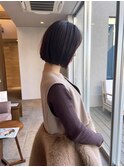 こっくり作りすぎない冬に向けたボブ！/アッシュブラック