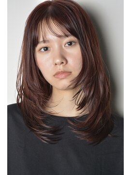 そう 札幌 レイヤースタイルワンホンレッドカラー