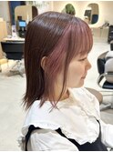 ショートボブミルクティーベージュブリーチダブルカラー横浜西口