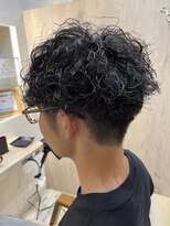 ガビーヘアルーブ(gabi hair LOOB) センターパートツイストスパイラルパーマメンズマッシュパーマ