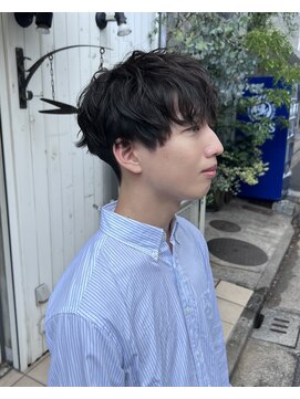 オムファミーユラグ(homme, famille raugh) 緩めシャドウパーマ