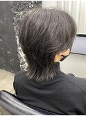 □#センターパートウルフ#ニュアンスパーマ#ウルフ