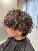波巻きパーマ