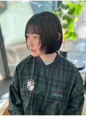 小顔フェイスレイヤーボブ×似合わせカット[縮毛矯正/横浜韓国]
