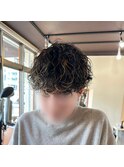 メッシュカラー/メンズパーマ/波巻きスパイラルパーマ