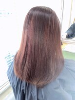 オリビアヘアー(OLIVIA HAIR) ツヤ感ピンクブラウン×ロングレイヤー