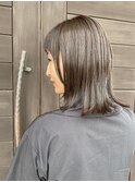 外ハネロブ×グレージュ