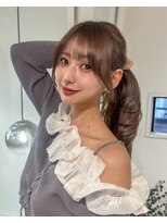 ロンドエニカ 大宮(Lond enika)&nbsp;暗めカラー/姫カットレイヤー/マロンベージュ/くすみベージュ