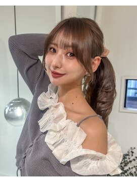 ロンドエニカ 大宮(Lond enika) 暗めカラー/姫カットレイヤー/マロンベージュ/くすみベージュ