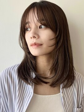 ガーデン 銀座(GARDEN) 顔まわりレイヤー/小顔/ココアベージュ/シースルーバング/銀座