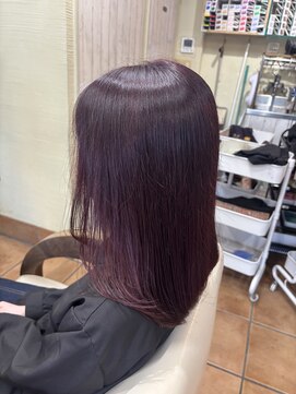 レイヤー×ワインレッド