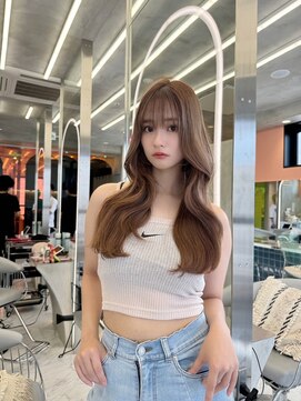 ロンドルーチェ 心斎橋(Lond luce) ダークアッシュ/ミディアムレイヤーカット［髪質改善/縮毛矯正］