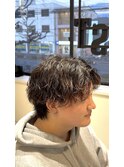 MEN’S HAIR/サーフカール/刈り上げセンターパート/円町