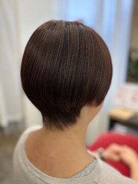 ファースト 長町店(first) 【白髪ぼかし初心者向け!】艶ブラウンと丸みフォルムの美頭ヘア