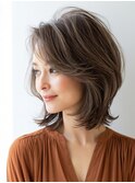 ミセスショート×白髪ぼかしカラー30代40代50代60代