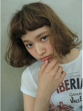 ナヌーク シブヤ(nanuk shibuya) 【nanuk】眉上前髪とクセ感ボブ◇抜け感がいい◇フレンチガール