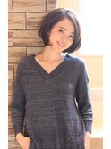【３０代・４０代・５０代】大人女性・丸みが綺麗なひし形ボブ