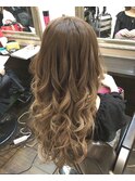 外国人風グラデーションカラー×シールエクステ