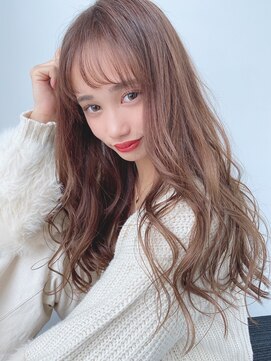 ルービック 難波(Rubik's) 小顔カット大人かわいいデジタルパーマ/透明感カラー