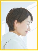 ウルフカット×ショートヘア×イエローベージュカラー