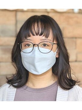 エノモト(ENOMOTO) 艶髪×黒髪外ハネフェミニンシースルーバング20代30代40代