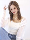 【ミルクベージュ小顔こなれヘアフェミニンふんわりカール】