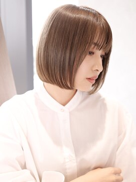 エムスラッシュ たまプラーザ(M.SLASH) ベージュカラー/シルキー/ワンレン/ぱっつんボブ/たまプラーザ