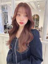 リコバイアフロート(riko by afloat)&nbsp;ピンクブラウン/ピンクベージュ/顔まわりカット/ロングレイヤー