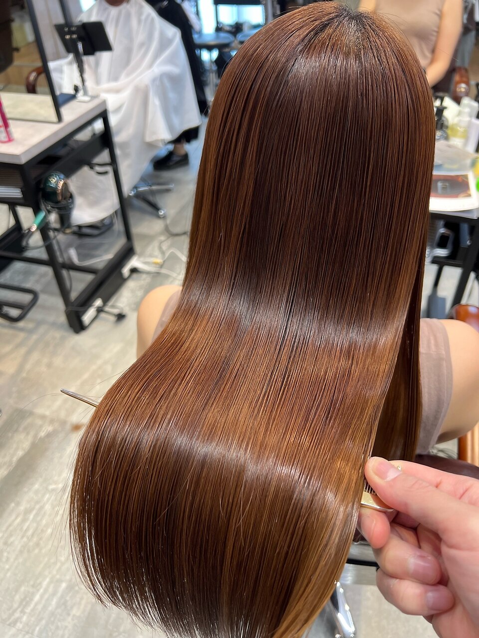 最高品質　M/L　人毛　45ｃｍ　医療用　人工皮膚　自然黒　茶色　 艶髪 圧倒的ツヤ髪になる髪質改善韓国風ブラウンカラー［東陽町