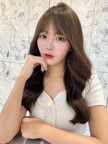 ルームバイシー 新宿(Loom. by Sea)&nbsp;韓国風前髪/シルキーベージュ/グレージュカラー/斜めバング