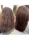 縮毛矯正でサラサラヘアー