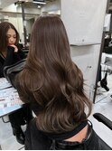 韓国ヘアイメチェンハッシュカット似合わせカットレッドブラウン