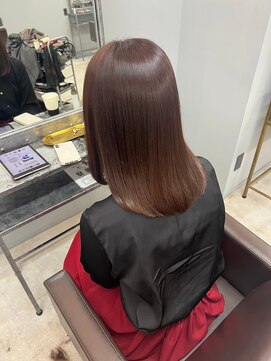 オズ 郡山桑野店(OZ) イメチェンハッシュカットフルバング似合わせレッドブラウン