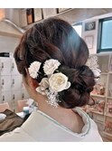 卒業式袴着付け×編み込みアップヘアアレンジ