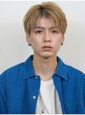 韓国ヘアカルマパーマコンマバングセンターパート黒髪ウルフ