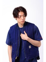 ミエル ヘア 新宿(miel hair)&nbsp;センターパート×波巻きパーマ