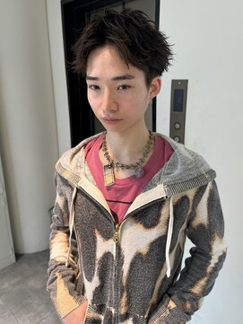 ペレ 梅田(PELE) ベリーショート/ダークアッシュ/ニュアンスパーマ/韓国マッシュ