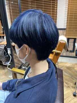 オーブ ヘアー リリー 博多2号店(AUBE HAIR lily) ネイビーカラー！