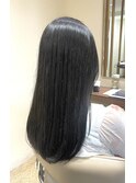 【地毛風ブルーブラック】透け感大人ナチュラル