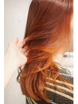 キャロルガーデンズ ボコカ 表参道(Carroll Gardens bococa) インナーカラー、オレンジ