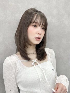 ロンドリゼル 札幌(Lond RiseL) ◯ オリーブグレー/韓国/レイヤーカット/髪質改善/縮毛矯正/札幌