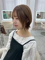 ユイマァル 岡山店(YUIMARL)&nbsp;２０代３０代大人ショートボブブリーチダブルカラーレイヤー