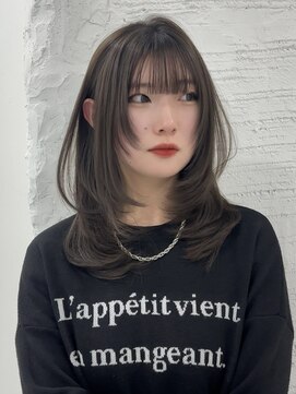 シーン(scene) オリーブグレージュ×レイヤー×ワンカール×髪質改善【広島】