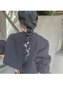 ゆるっと編みおろしヘア