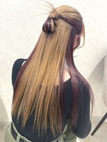 アース 市ヶ谷店(HAIR&MAKE EARTH)&nbsp;10代20代ハイトーン◎カチモリハーフアップ透明感