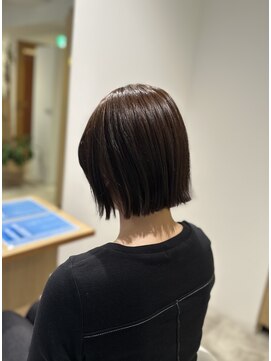 ソイクフ 四条大宮店(SOY-KUFU) タッセルボブショートボブミディアムボブグレージュショート