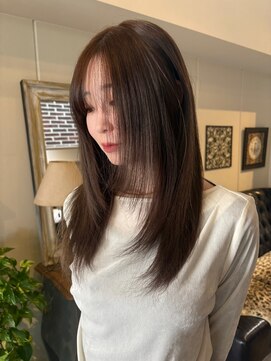 ヘアーデザイン シュシュ(hair design Chou Chou by Yone) 透明感ベージュ/顔周りレイヤーカット