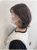 ワンホンレイヤー/ミルクティーブロンド/ダークブルー/藤沢美容