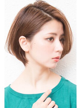 モニカ 西宮北口(Monica) 大人かわいい伸ばしかけグレージュナチュラルボブ